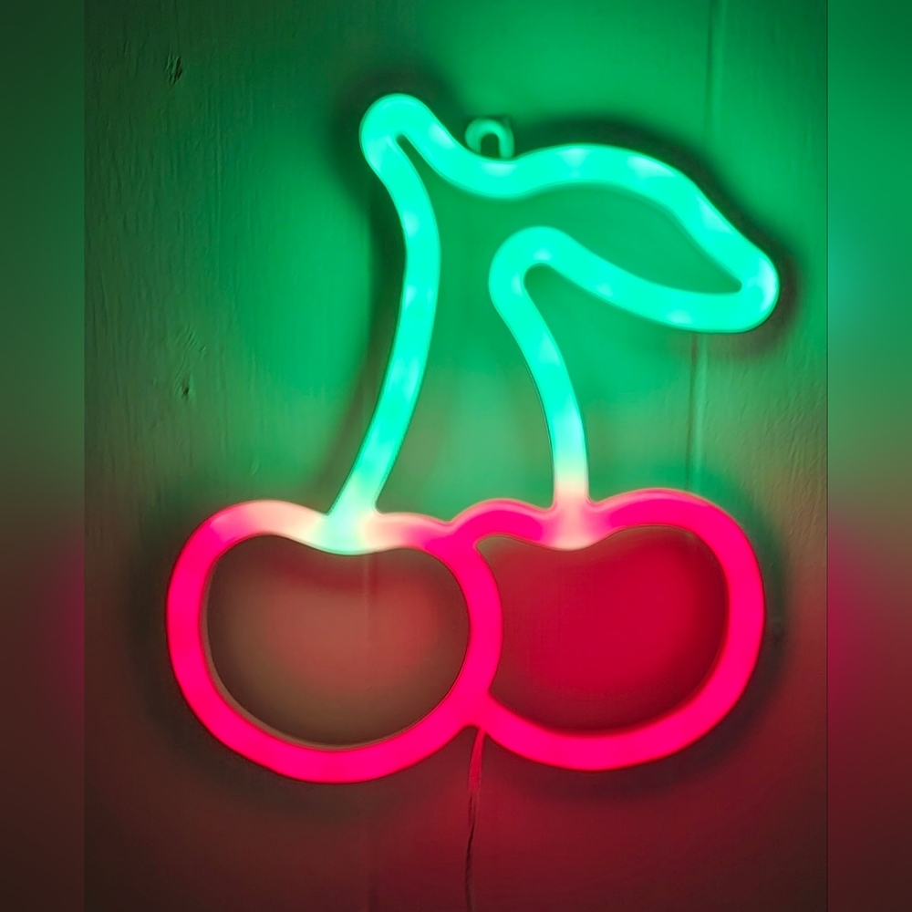 Neon Cherry LED Wall Light